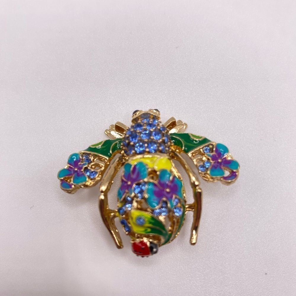Joan Rivers Purple Orchid Bee Pin